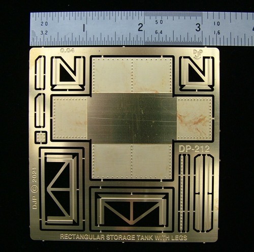 Etched brass rectangular - etched,