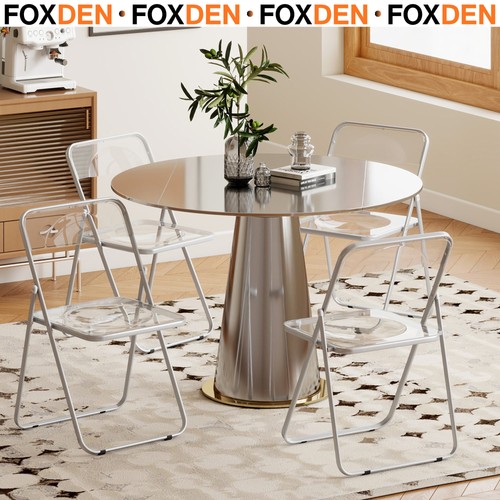 Clear folding chairs set 4 - clear, of