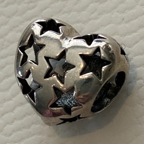 Silver tone metal heart charm - silver,
