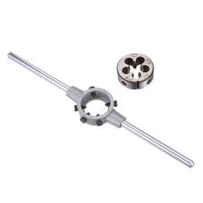 M14x1.5 Threading Die and 38mm M12-M16 Round Holder Die Stock Wrench Set