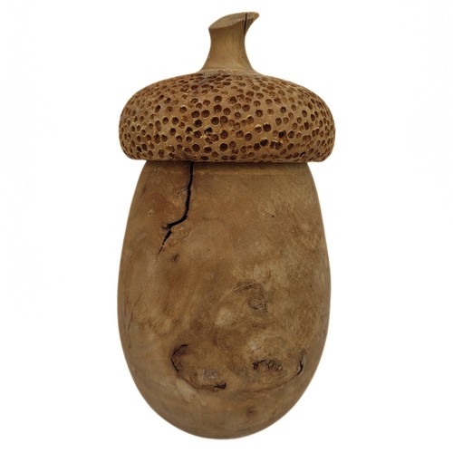 Solid wooden large acorn - wooden,