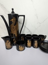 VINTAGE PORTMEIRION PHOENIX FULL COFFEE TEA SET SUGAR BOWL JUG RETRO 