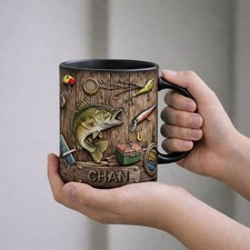 Fishing Bass Mug 11oz Ceramic