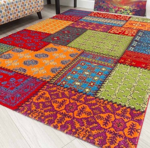 Funky bright rainbow rugs - funky,