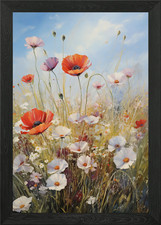 Poppy Field Painting Framed