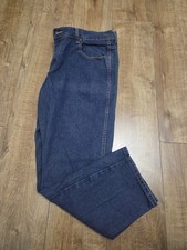 Hutson Harbour Mens Blue Cotton Straight Jeans Size W38 in L29 Used 