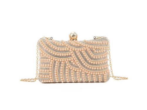Rose gold pearl - rose, clutch