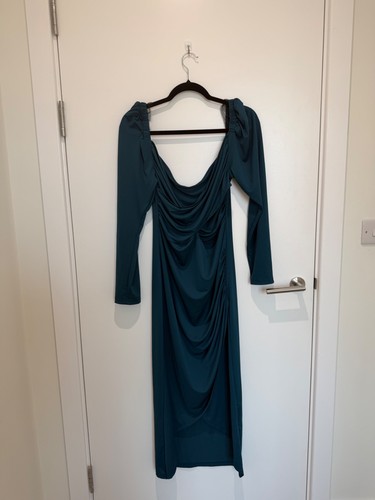 Green ruched bodycon - ruched,