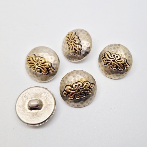 Gold round shank buttons - 10,