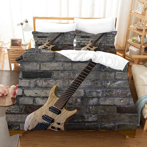 Rock music guitar duvet - 3d,