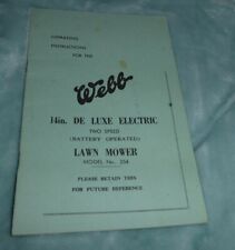 Vintage Webb 14 inch De Luxe Electric lawn mower 1960's