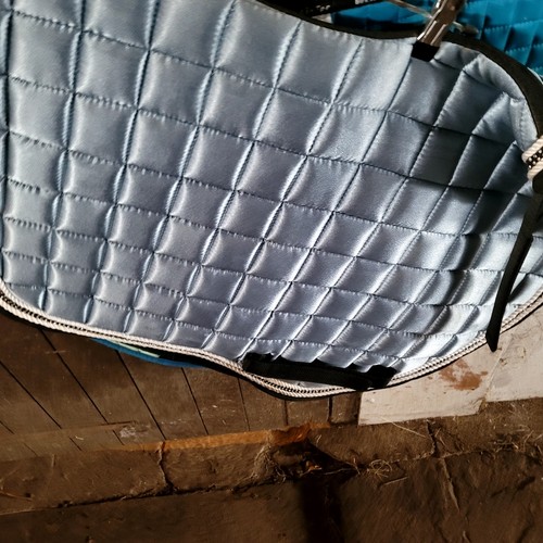 Blue shiny saddle pad - pad, with