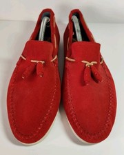 Base London Mens Red Suede