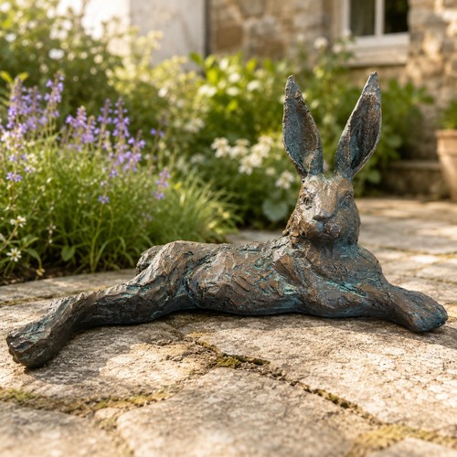 Large lying hare - lying,