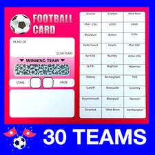 Football Cards Fundraising Football Scratch Charity Cards 30 Team Bus Stops 10