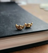 14k Gold Crescent Moon
