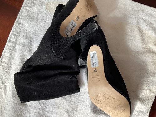 Black suede ankle boots - boots, size