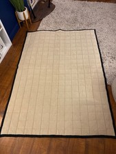 DORMA DOUBLE BEDSPREAD CREAM WITH BLACK EDGE