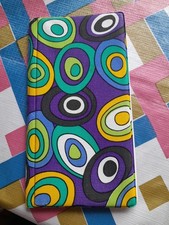 Vintage 1970s Psychedelic Plastic Covered Photo Album Purple Yellow Green