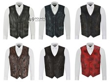 Men's Real Leather Waistcoat
