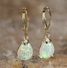 9ct Gold GF Opal White Fire