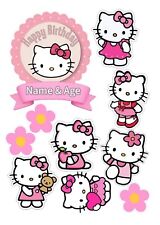 HELLO KITTY Edible Personalised Cake Toppers Icing Sheet A4