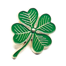 Leaf clover pin badge irish - pin,