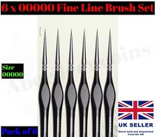 6 X 00000 Paint Brush Set