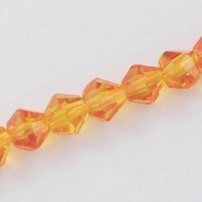100 FACETED CRYSTAL GLASS BICONE BEADS  4mm SUN CATCHER COLOUR CHOICE