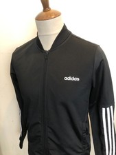 ADIDAS TRACKSUIT TOP SIZE LADIES MEDIUM 12-14 BLACK