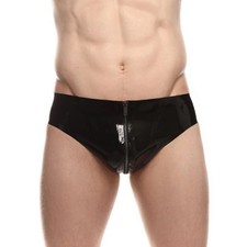 Black Mens Latex Briefs with