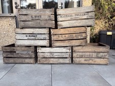 A Set Of 7 Rustic French Fruit Crates