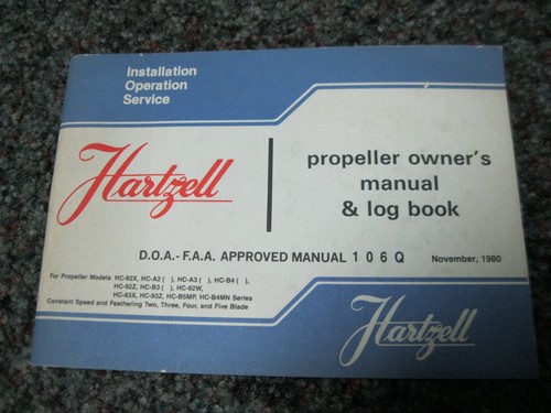 New hartzell propeller - new, owners