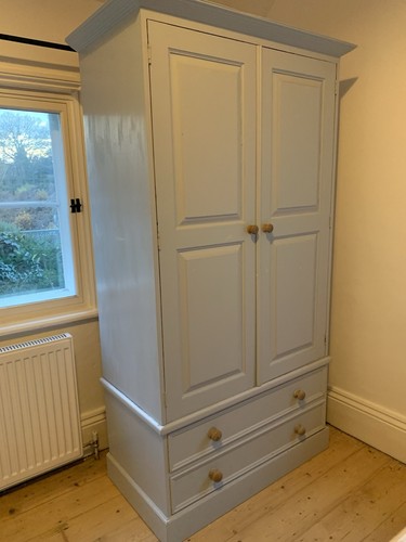 Soft grey painted solid - painted, pine
