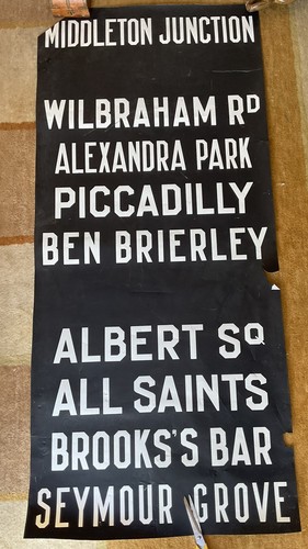 Vintage bus destination blind - vintage,