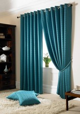 Pair of Curtains Teal Blue 66