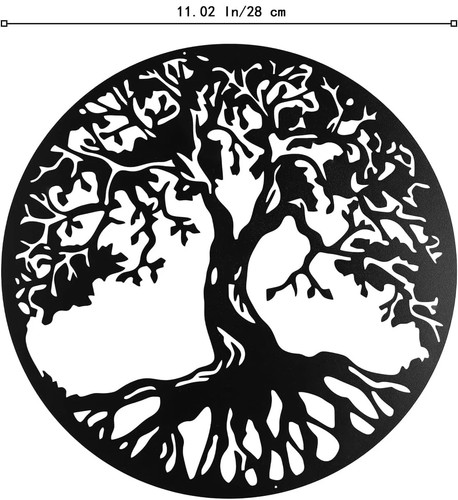 Tree life metal plaque - metal,
