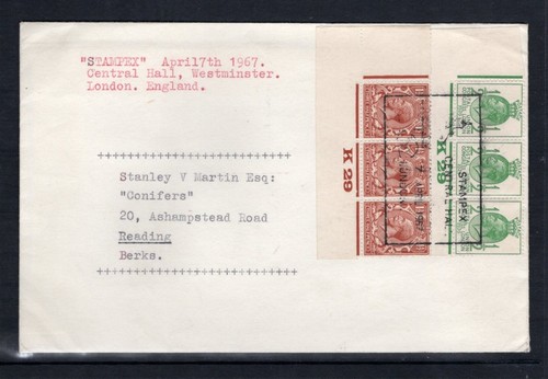 1924 red brown block - 1½d,