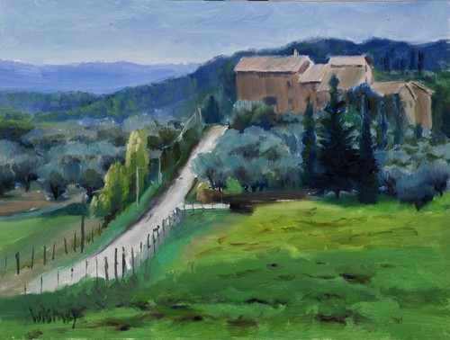 Tuscan landscape italian villa - landscape,