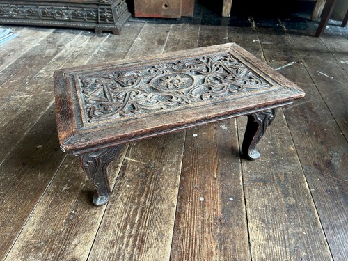 Antique carved oak low - carved,