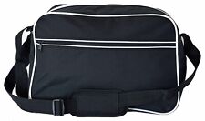 Men's Black Bag Shoulder Strap Bag Work School College Retro Style Overnight Bag