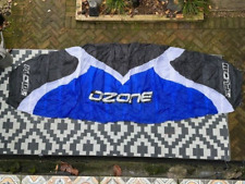 Ozone 5 mtr power kite Blue & White with Ozone Turbo Bar and Seat harness