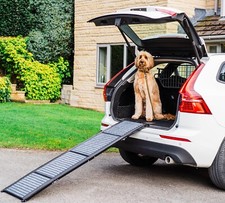 Dog Ramps For Cars Pet Steps Folding Metal Anti-Slip Foldable Vehicle For Large