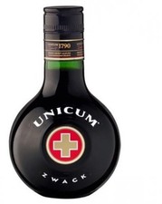 Empty ZWACK UNICUM 0.5 litre bottle