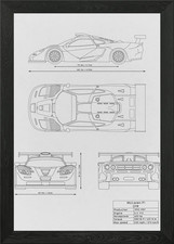 McLaren F1 GTR Framed Wall Art