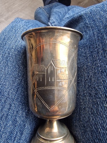 Vintage silver kiddush cup - 84,
