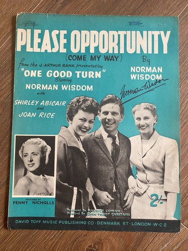 Norman wisdom signed song - signed,