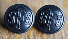 WW2 era National Fire Service (NFS) buttons, bakelite