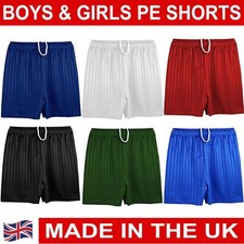 PE Shorts Boys Girls Kids School Sports Football Gym Short Shadow Stripe Uniform