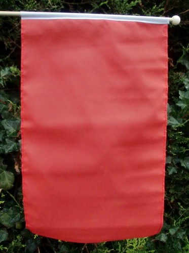 Plain red large hand waving - red,